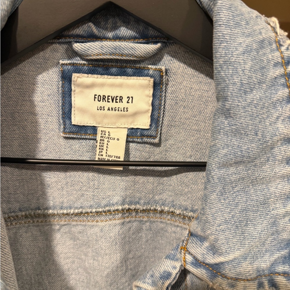 Forever 21 Light Blue Jean Jacket - Picture 3 of 4